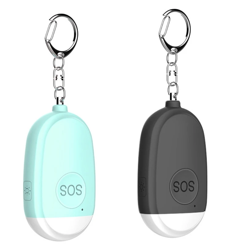 

2 Pack Safe Sound Personal Alarm, 130dB Keychain, Safety Personal Alarms Siren -USB Rechargeable Emergency Devices H9EB