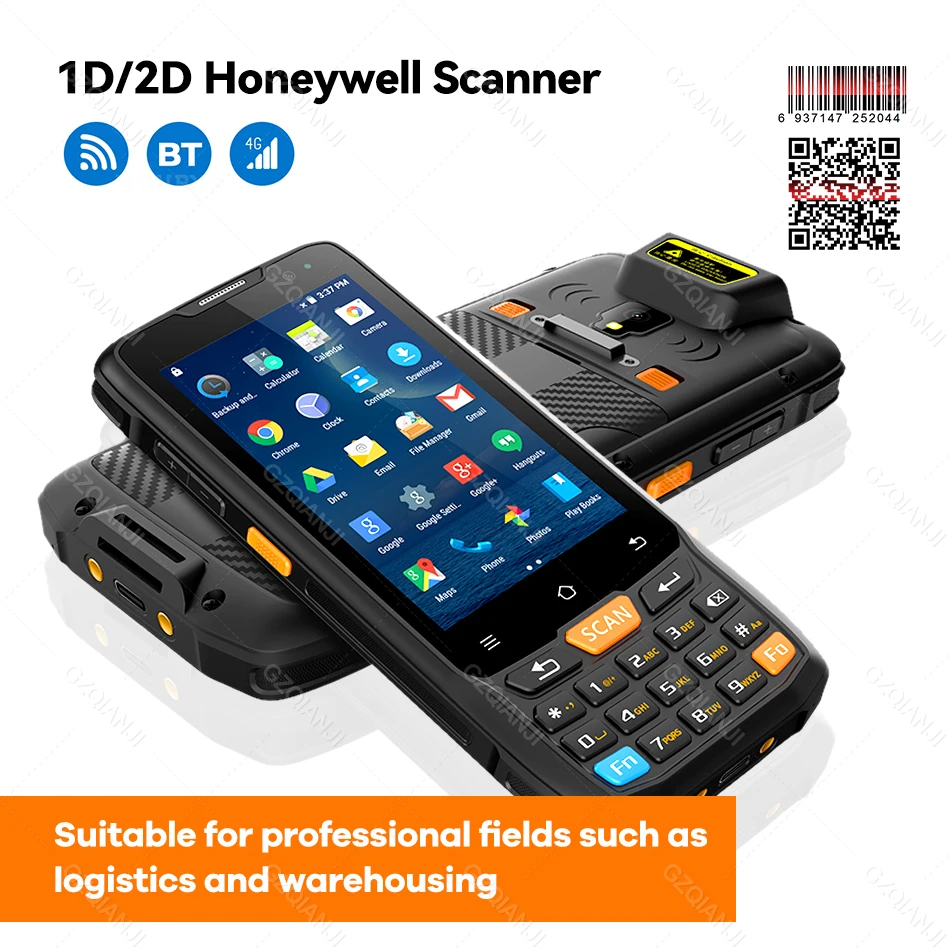 Прочный PDA Терминал Android POS 4G Wifi NFC BT 1D 2D QR 6603 сканер штрих-кодов считыватель для