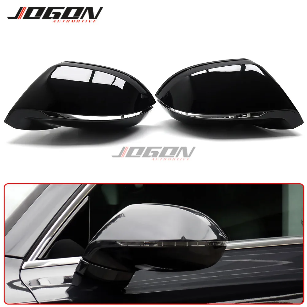 

Glossy Black Side Wing Mirror Cover Caps RearView Mirror Case For Audi A7 S7 RS7 4G8 2010-2017 Replacement