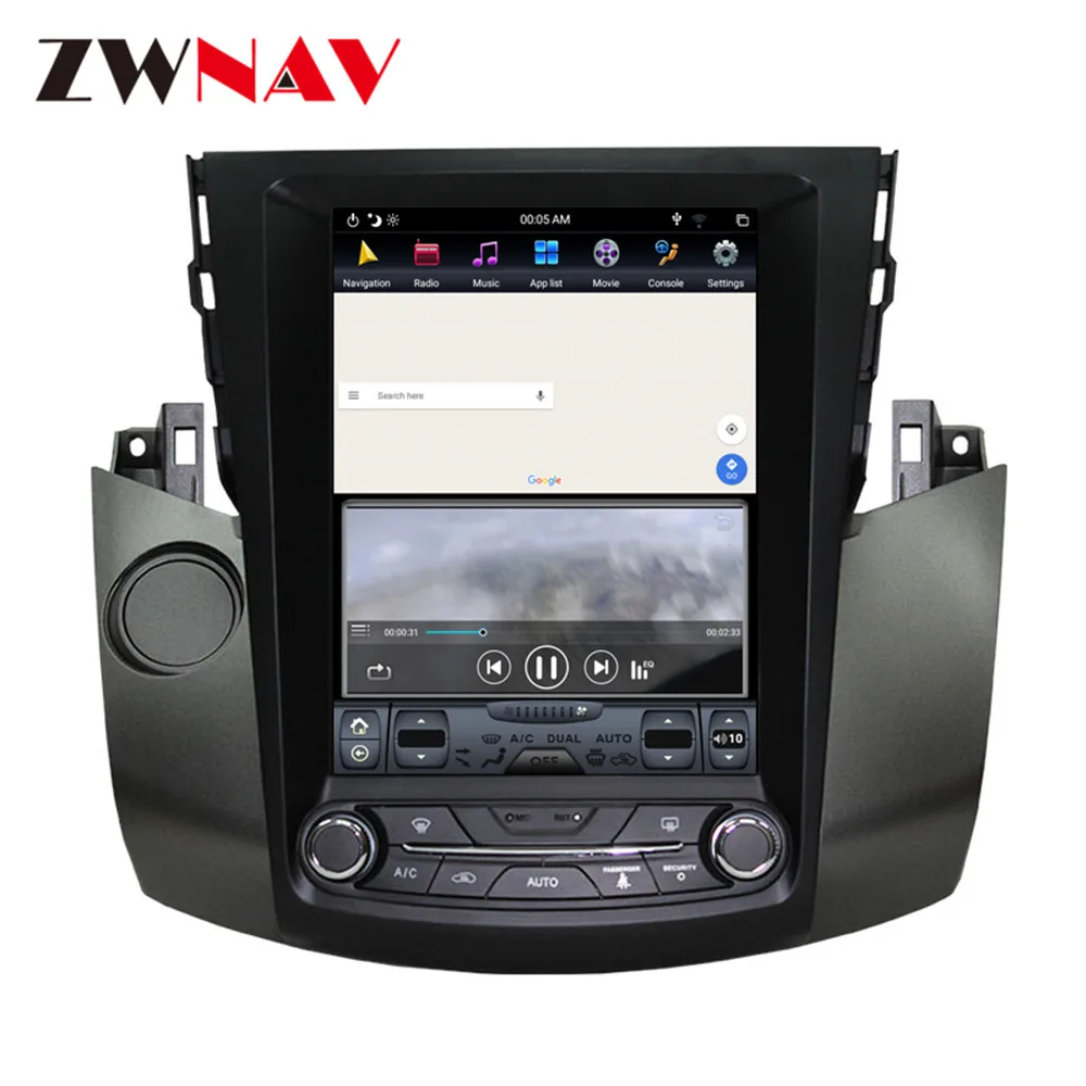 Tesla style 4 Гб rom Android 9,0 для Toyota RAV4 2006-2012 Автомобильный gps навигатор головное устройство радио магнитофон мультимедийный плеер ips