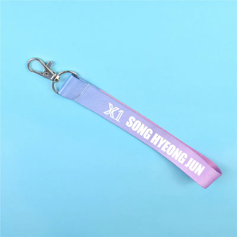 JCF794 KPOP X1 XONE брелок для ключей CHAJUNHO HANSEUNGWOO KIMYOHAN LEEHANGYUL градиентный ремешок - Цвет: SONG HYEONG JUN