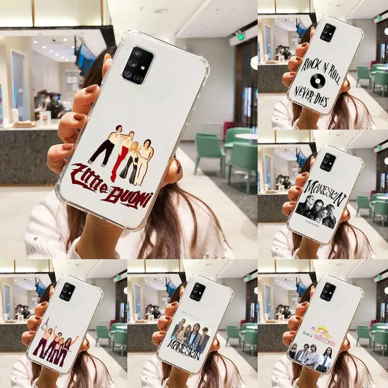 

Maneskin Damiano David band Phone Case Transparent For Samsung A51 A50 A71 A70 A81 M60S Note S21 S 20 10 9 8 11 E Plus Ultra