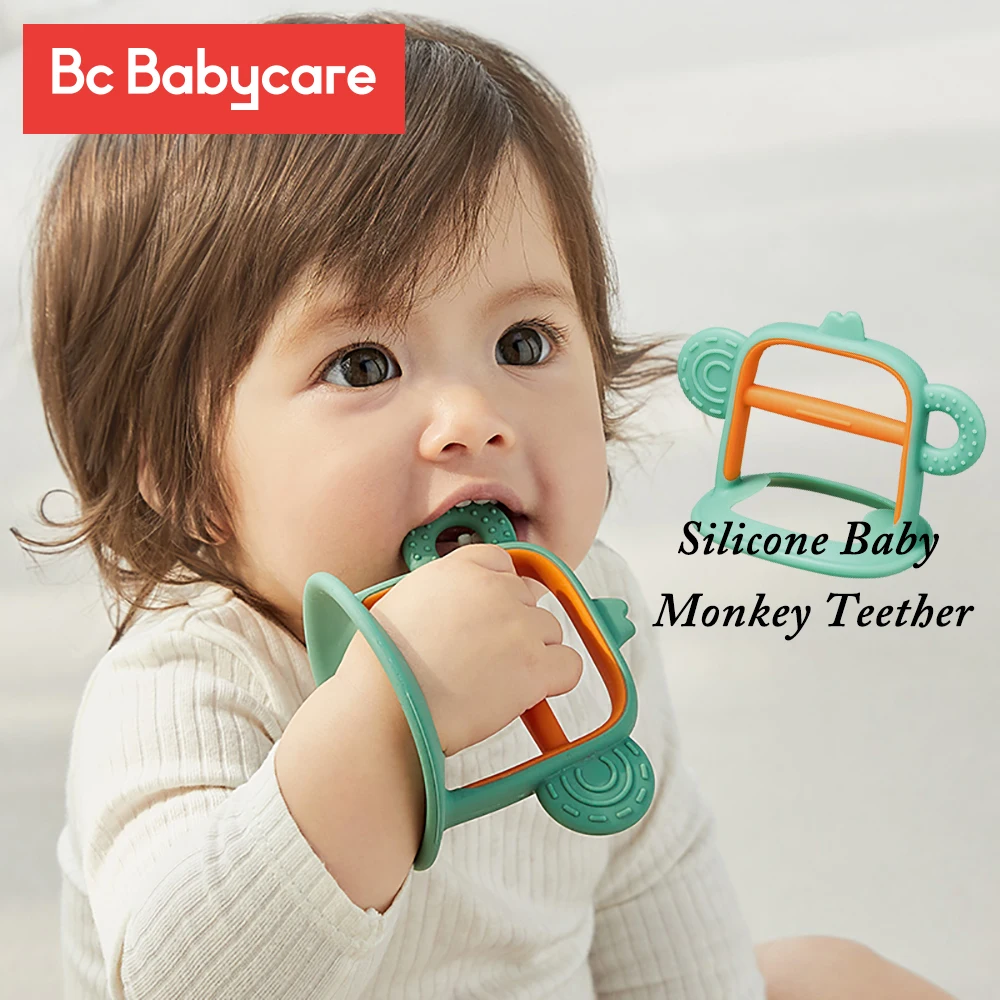 

BC Babycare Animal Silicone Baby Teether BPA Free Newborn Chew Dental Care Toothbrush Cartoon Monkey Gloves Pacifier Teethers