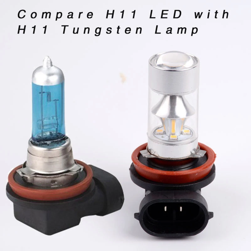 

H11 H8 2323 Car Light Bulbs White Accessories Driving LED Fog Light Set Super Bright