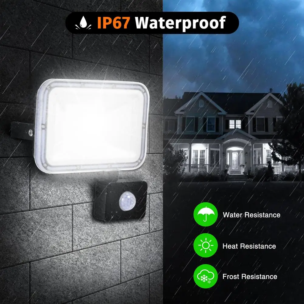 

C8 Gen LED Garage Light With Motion Sensor 110V 30W Cool White Waterproof Outdoor LED Flood Lights For Courtyard Garden Lamp
