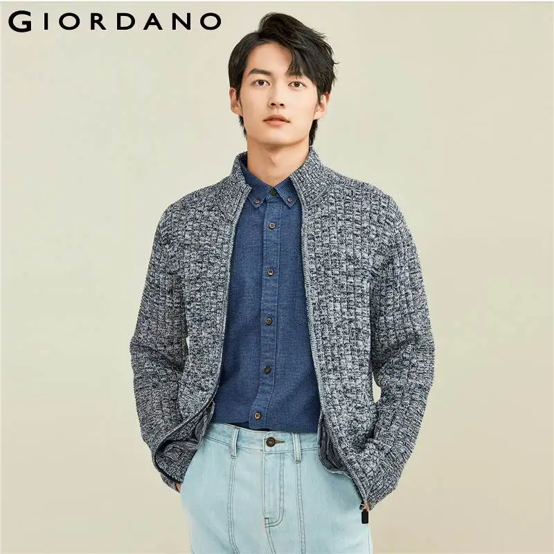Куртка Giordano мужская с открытой планкой плотная однотонная Повседневная на