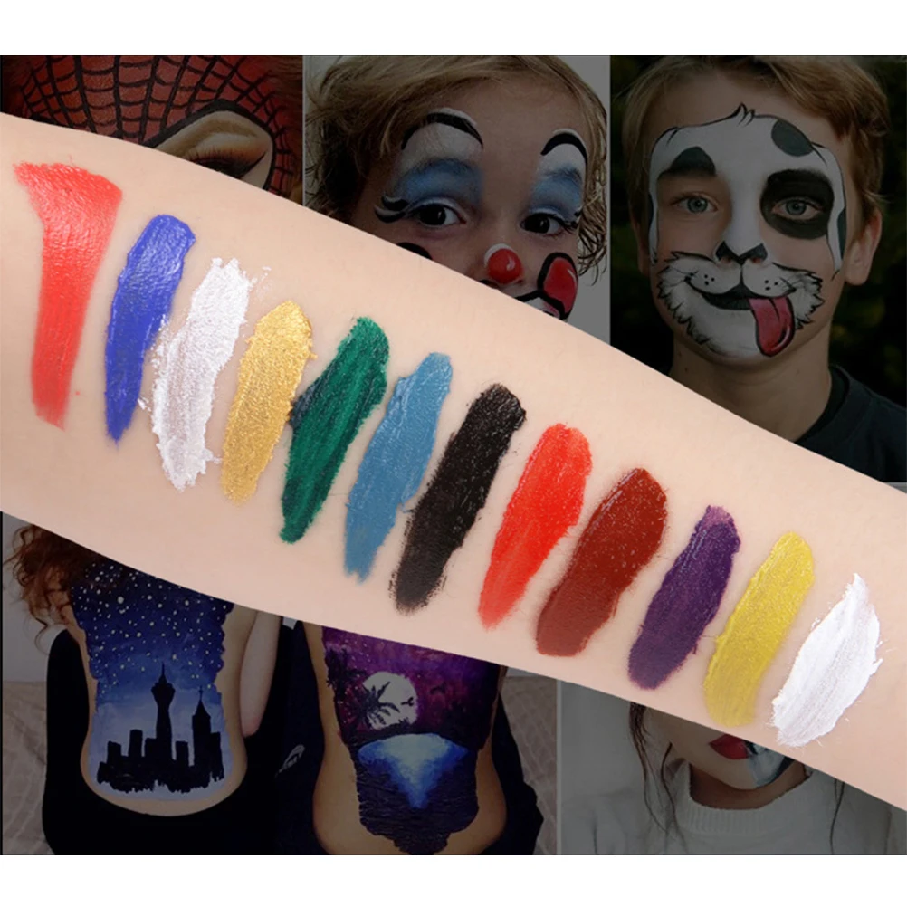 12 цветов масляные краски для лица тела драматического представления рисования