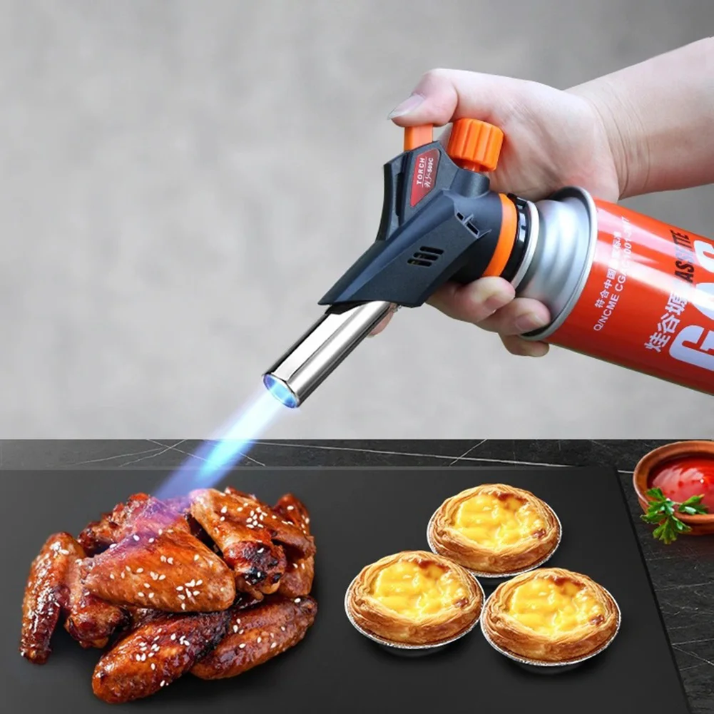 

Kitchen Torch Butane Lighter Chef Cooking Torch Lighters Adjustable Flame Lighter BBQ Ignition Spray Gun Picnic Tools(No Gas)