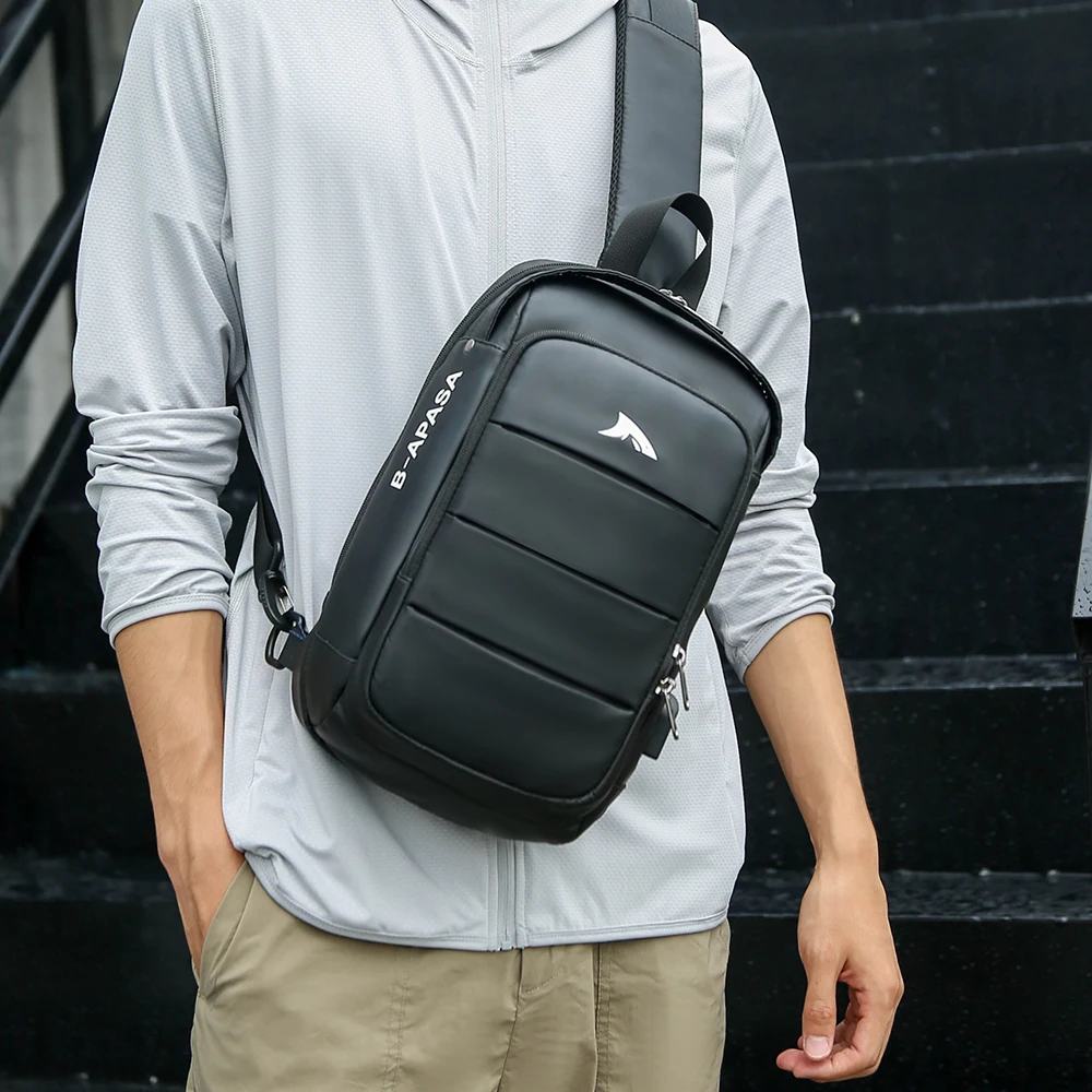 

SUUTOOP Large Capacity Men Fashion Multifunction USB Crossbody Bag Shoulder Bags Travel Messenger Pack Chest Bag for Male 2020