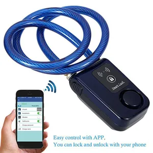 cycling intelligent phone app control smart alarm bluetooth lock waterproof alarm bicycle lock anti theft accessories free global shipping
