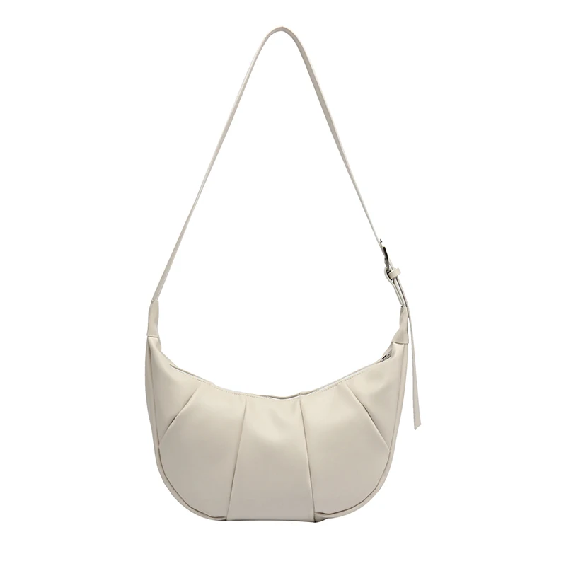 

New Korean Style High Capacity Half Moon Crossbody Bags for Women 2020 Fashion Dumplings PU Leather Bags Female Daily Bag