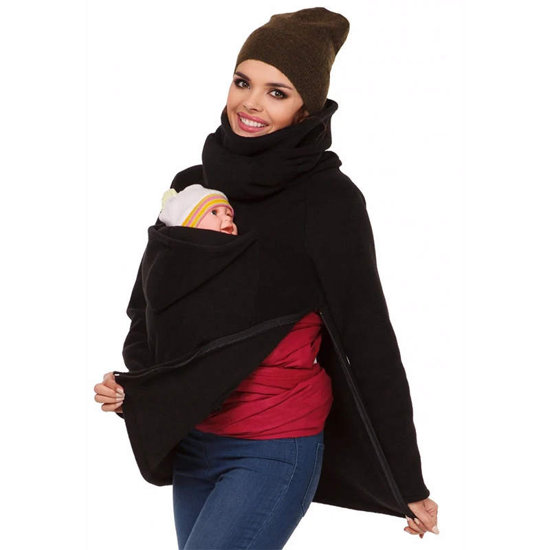 Хлопковый теплый топ с капюшоном для беременных зимнее пальто Одежда