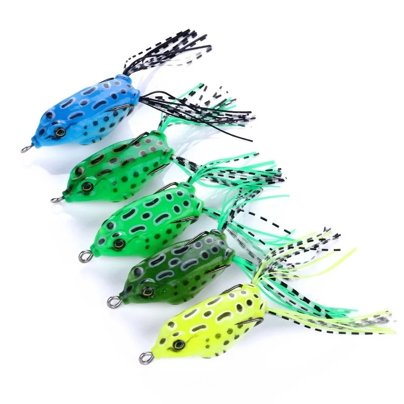 

1 pcs Frog bait 8 grams Luya bait Small thunder frog 5 color bait wholesale 5.5CM soft frog bait