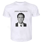 Футболка мужская хлопковая, брендовая тенниска с лицом Николаса Кейджа, забавная модная майка, цвет белый, лето