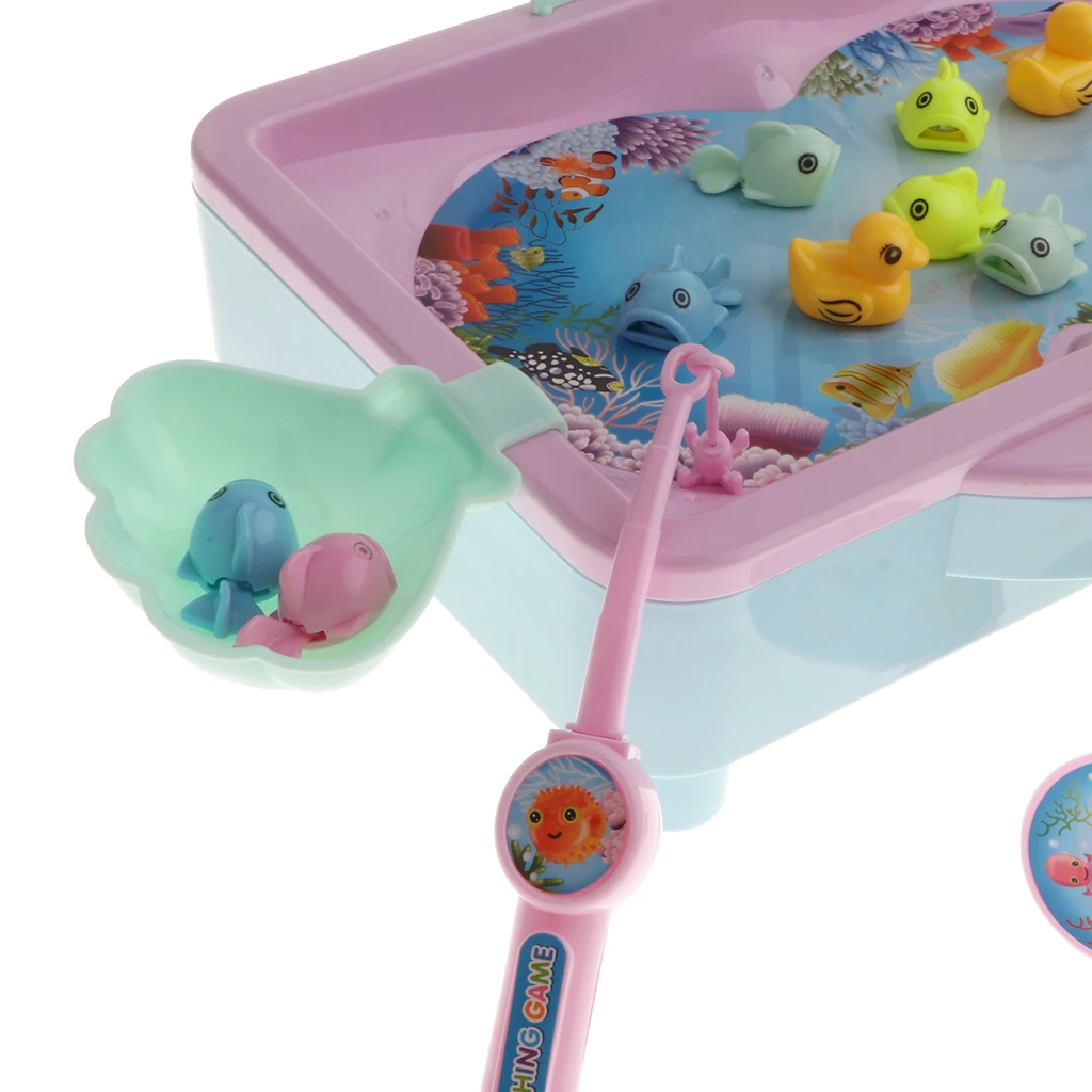 

22 шт. Детские магнитные игрушки для рыбалки весело Электрический музыкальный рыб бассейна развивающие