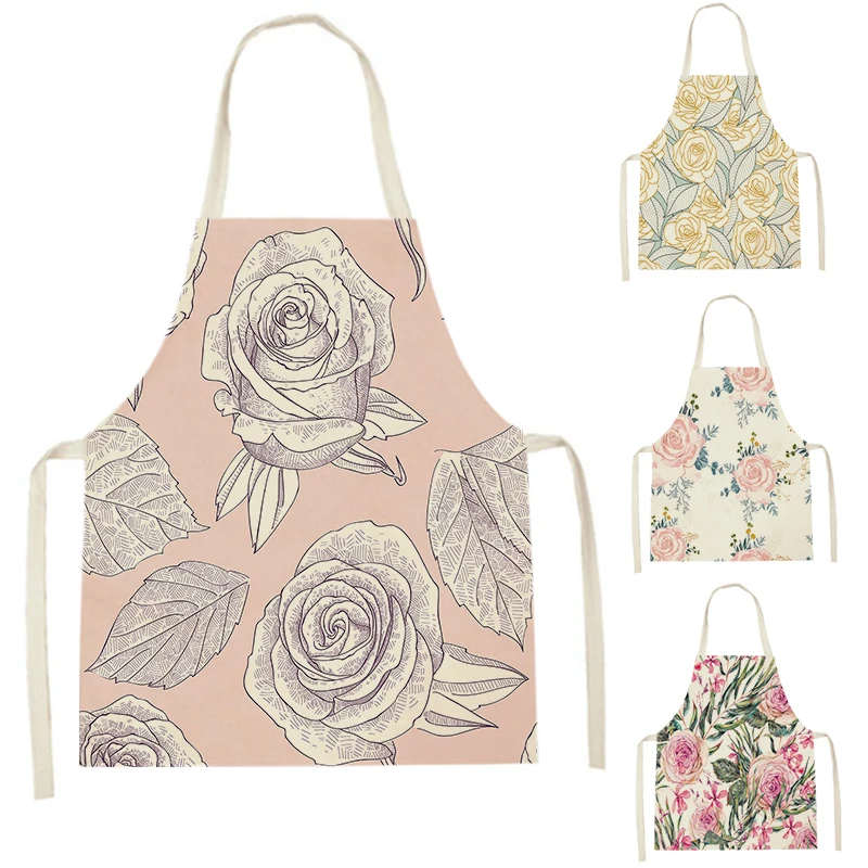 

WQL2443 Kitchen Aprons for Women Linen Bibs Household Cleaning Apron Home Waterproof Chefs Cooking Baking Apron for Child