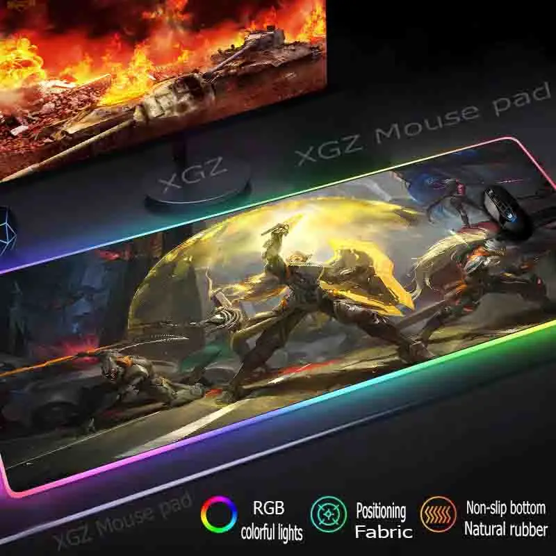 Mairuige Горячая Большая RGB игровая коврик для мыши черный замок край аниме поле