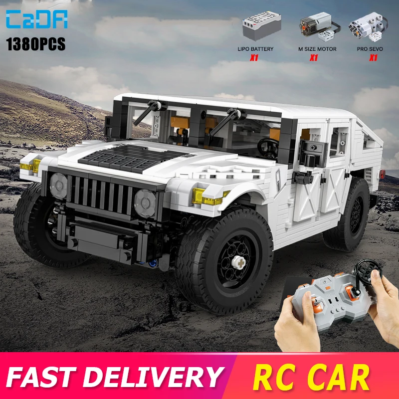 

Cada Technical Remote Control Off Road Car Rc Building Blocks 1380pcs City Outdoor Sport Racing Truck Model Moc Bricks Toys Boys