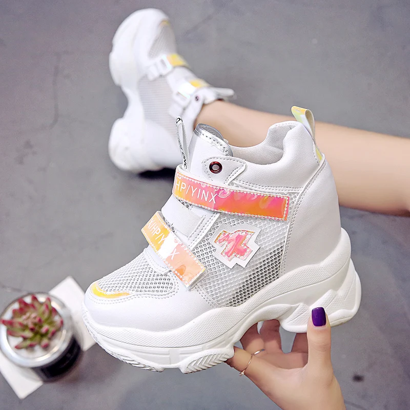 Женские кроссовки увеличивающие рост на 10 см Летние универсальные дышащие