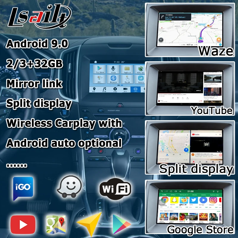 Интерфейсная приставка для Android / carplay Ford Edge Explorer SYNC 3 беспроводная видео mirror link