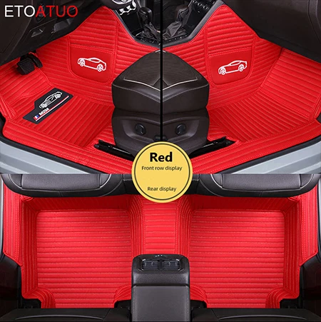 Red ETOATUO пользовательские автомобильные коврики для mazda CX-5 CX-7 CX-9 cx3 6 gh 6 gg 323 626 demio коврики для автомобилей Автомобильные Чехлы подогрев сидений - Название цвета: Red