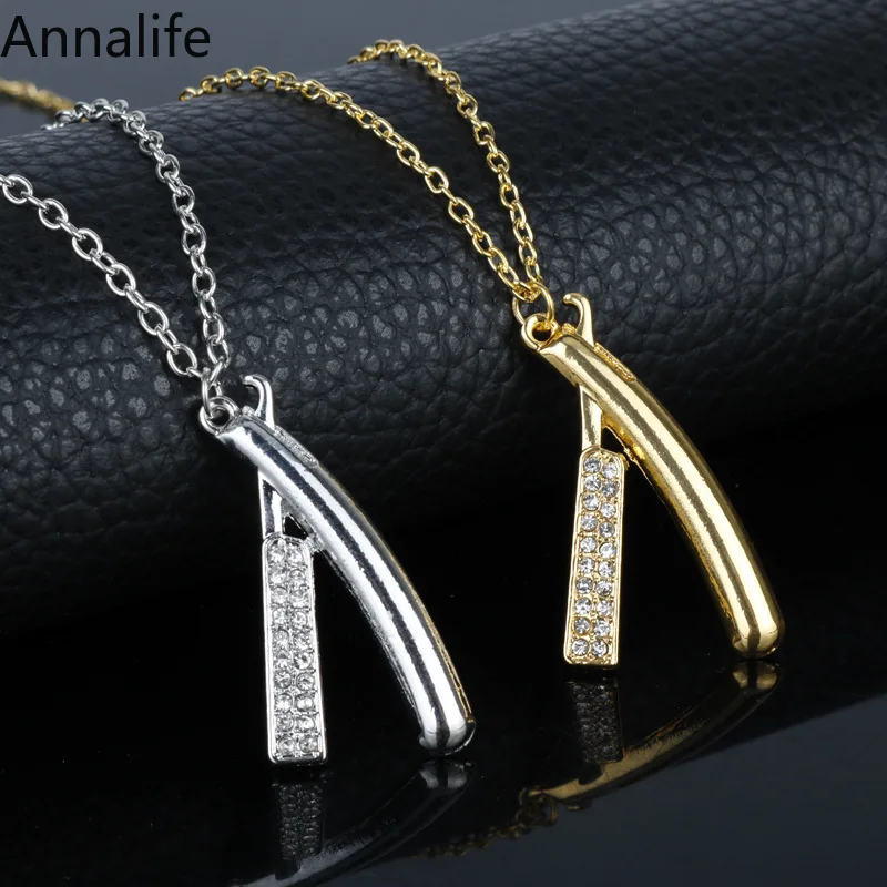 Новинка 2019 ожерелья с подвесками в виде бритвы мужские ювелирные изделия форме