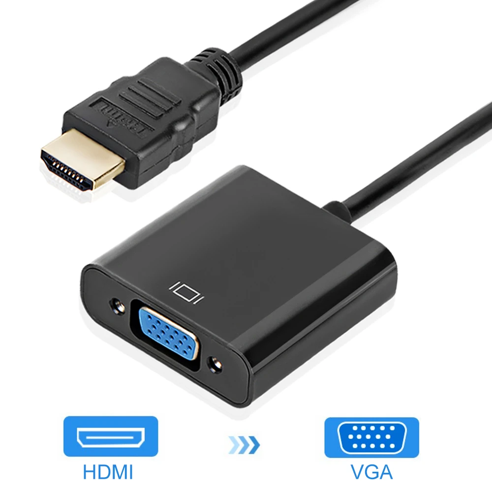 Высокое качество HDMI в VGA адаптер мужской Famale конвертер 1080P цифро-аналоговый видео