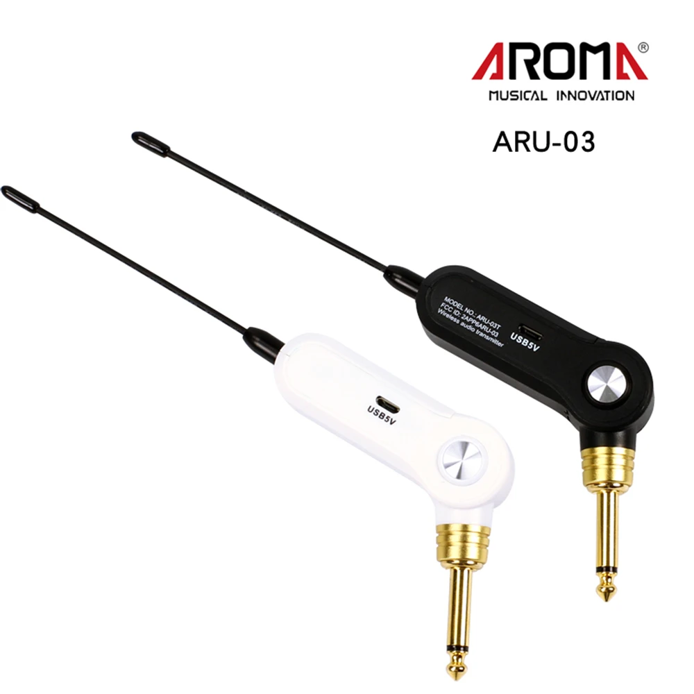Беспроводная гитарная система AROMA ARU 03 UHF приемник передатчик встроенная