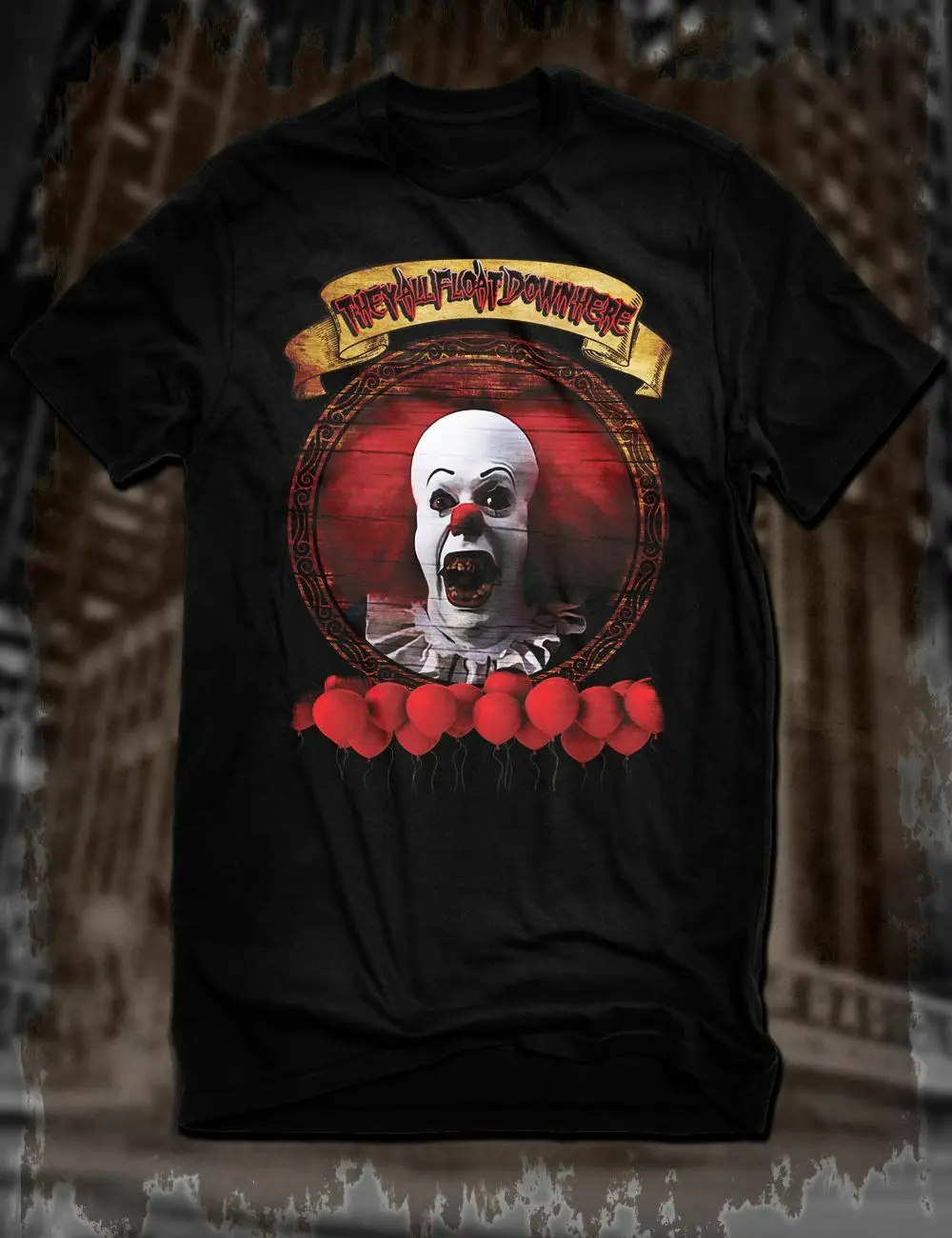 Новая Черная футболка с принтом Стивена Кинга IT пеннивайза Тима карри из фильма