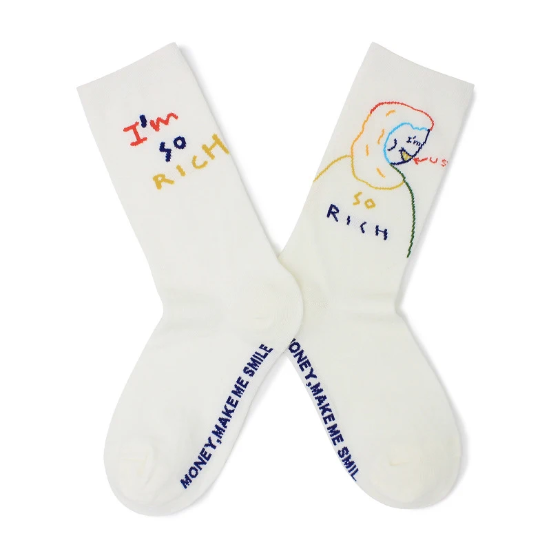 Женские и мужские Носки с рисунком собаки медведя носки милые забавные граффити