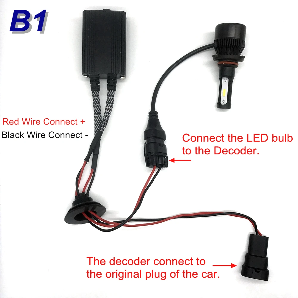 Светодиодный декодер Canbus резистор H7 светодиодный без мерцания H1 H11 9005 9006|wiring harness