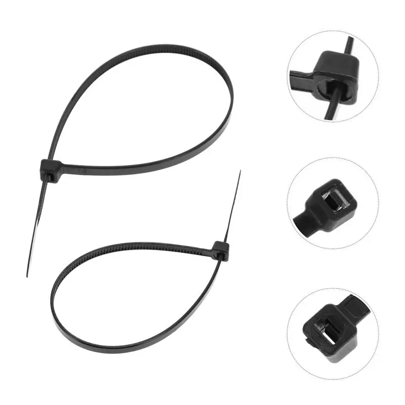 

1 Set 2000pcs Durable Helpful Self-locking Ties Nylon Cable Ties for Office Shop