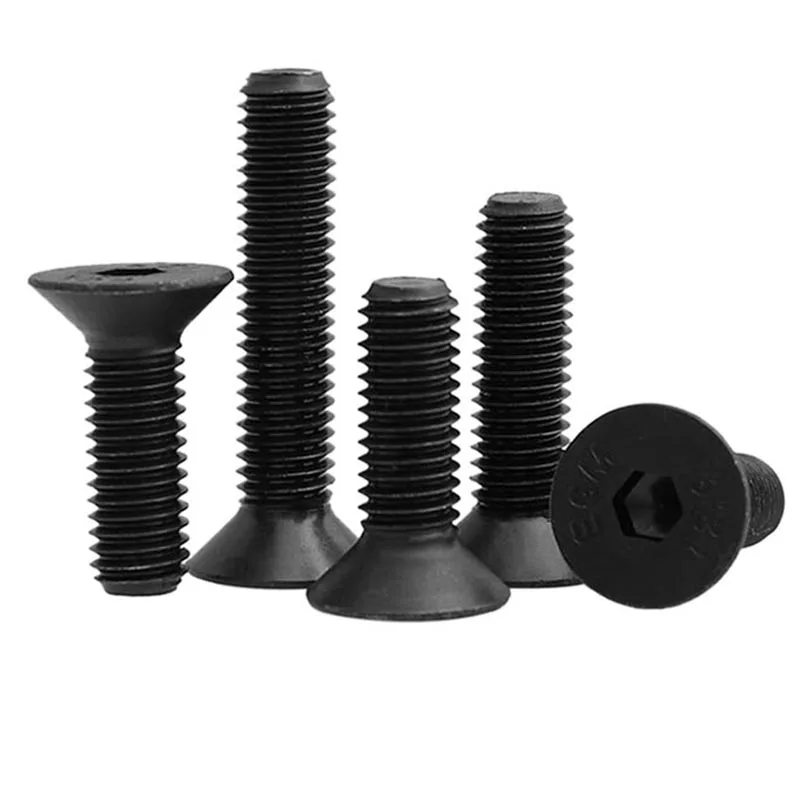 

M2 M2.5 M3 M4 M5 M6 Din7991 Carbon steel Bolt DIY Hexagon Hex Socket Flat Head Countersunk Screw Black Furniture screws