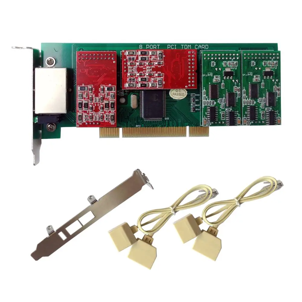Карта Asterisk для сервера 2U низкопрофильный 4 порта FXO + FXS TDM800P порты Sup Sangoma