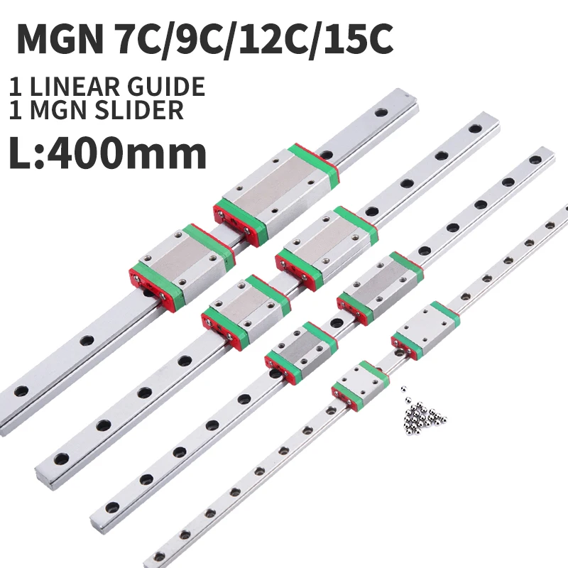 3D принтер MGN7C MGN9C MGN12C MGN15C 400 мм миниатюрная линейная направляющая скольжения 1 шт.