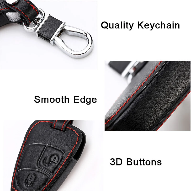 Чехол для ключа автомобиля из натуральной кожи Mercedes Benz A Class W169 B C E S R C200E 260L Glk300