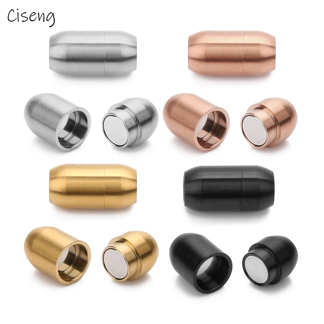 

Ciseng 2 шт./лот отверстие 6 мм нержавеющая сталь прочная Магнитная застежка круглый соединитель застежка для браслета ювелирных изделий своим...