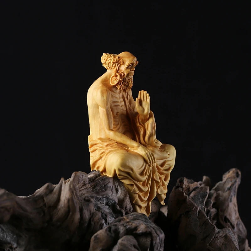 Фигурки Дхармы 8 17 см резьба из самшита для дома фэн шуй резные поделки деревянная