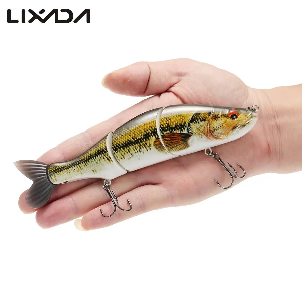 Lixada 3 сегмента 6 7 дюйма реалистичные приманки для рыбалки наживка многошарнирная