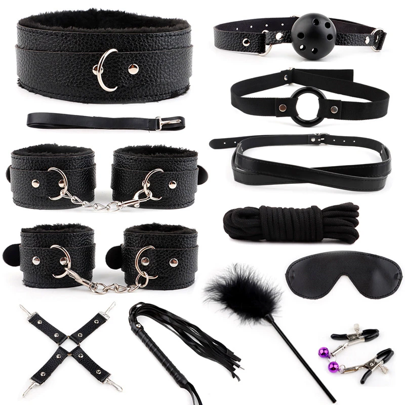 Набор для бондажа интимные аксессуары кнут секс-инструменты женщин зажимы