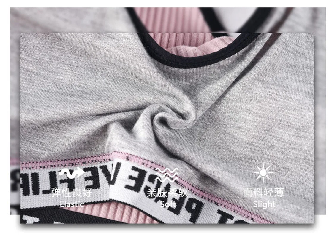 

Push Up Sports Bra Top Underwear Cotton Letter Sport Bra Tops for Women Gym Wear Fitness Running Yoga Bra Sportswear