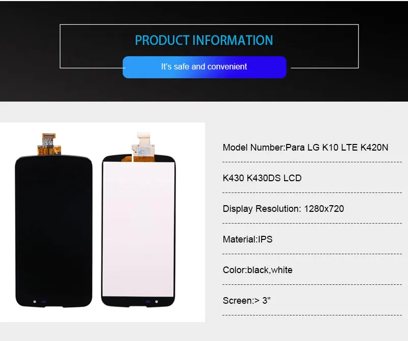 Для LG K10 LTE K420N K430 ЖК-дисплей с кодирующий преобразователь сенсорного экрана в сборе для K10TV K420TV