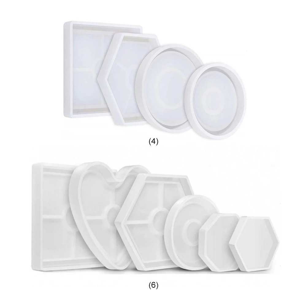 Геометрический Форма эпоксидной смолы с украшением в виде кристаллов