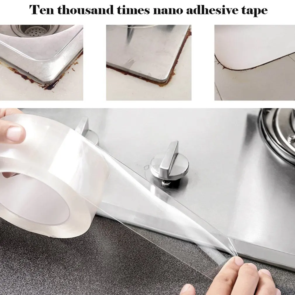 1 м/2 м/3 м нано волшебная лента Водонепроницаемая прозрачная акриловая клейкая