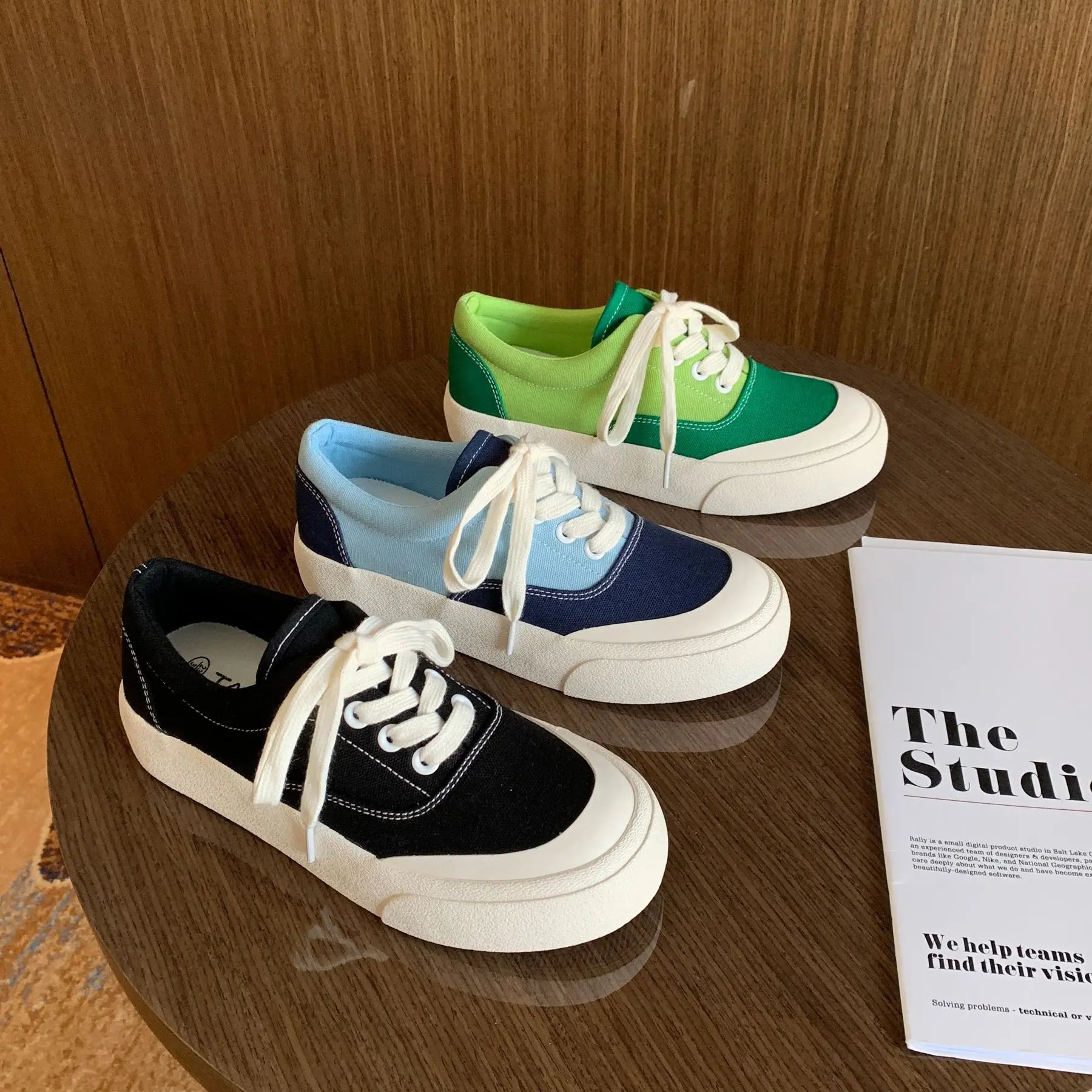 

Color Block Canvas Shoes Women Platform Vulcanized Shoes 2021 Luxury Retro Design Ladiesshoes Newly Walking Shoe Zapatos Mujer