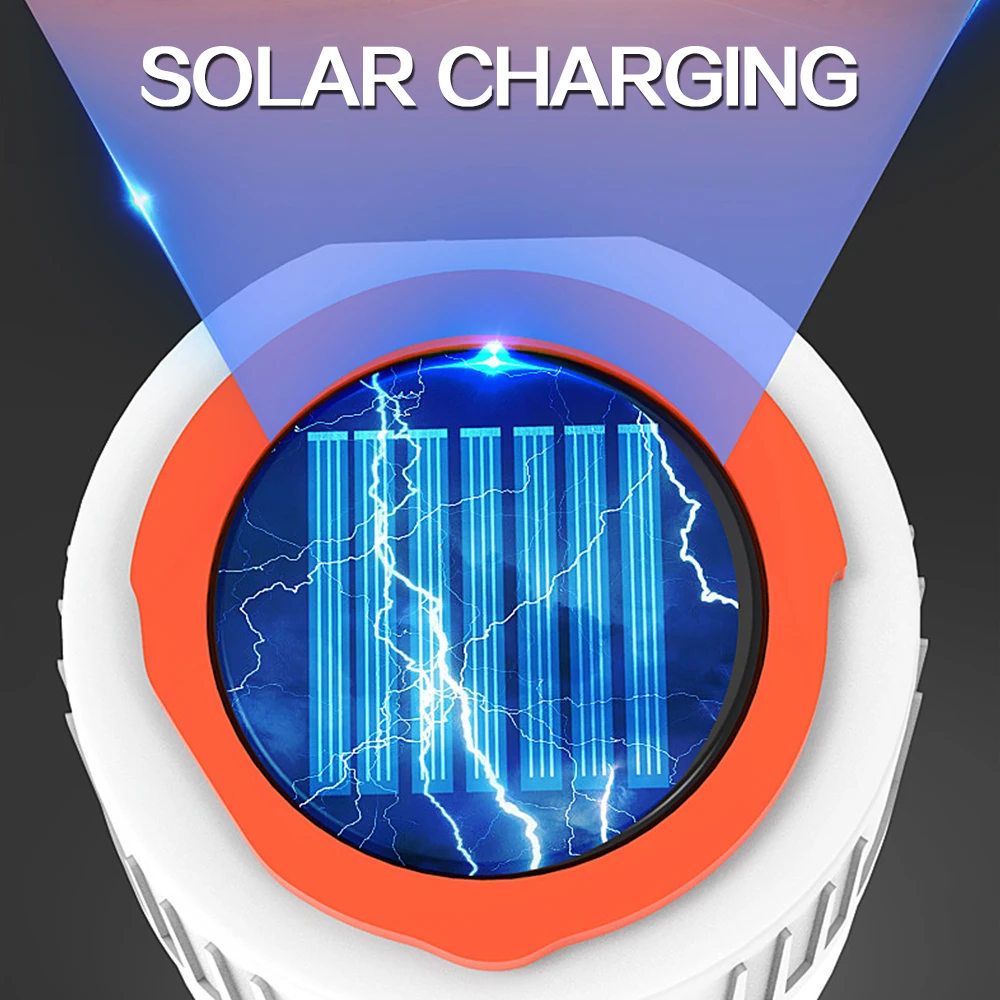 USB Rechargeable Camping Light Solar with Built-in Battery Camp Lamp Hook LED Bulb Waterproof | Лампы и освещение