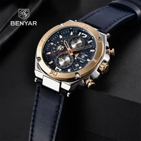 benyar 2021 new top luxury casual fashion quartz mens watches multi function sports chronograph luxury brand watch reloj hombre