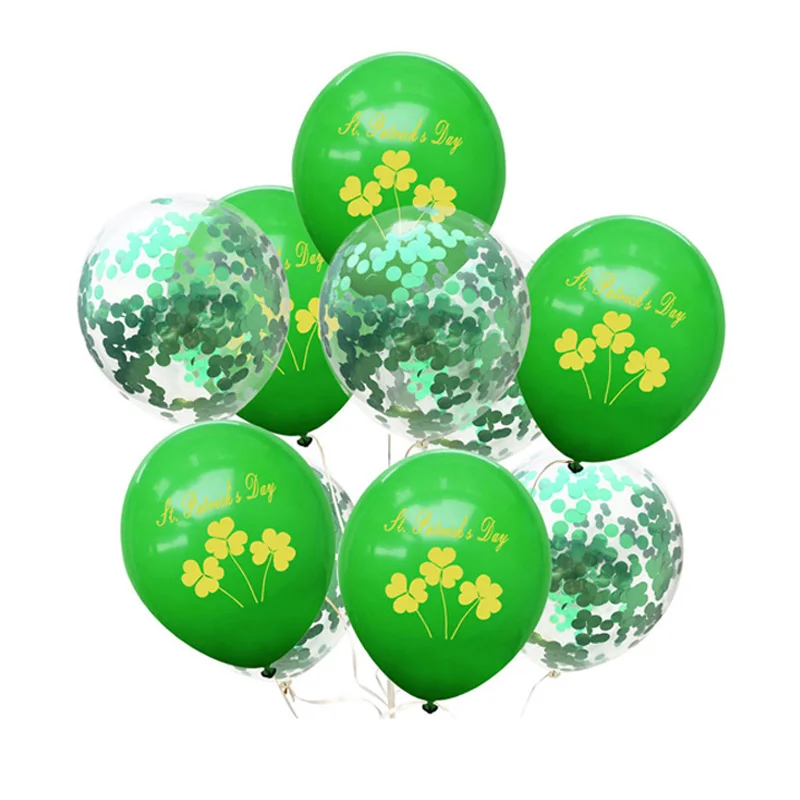 Leeiu Счастливый День Святого Патрика украшения Зеленый Клевер конфетти воздушные