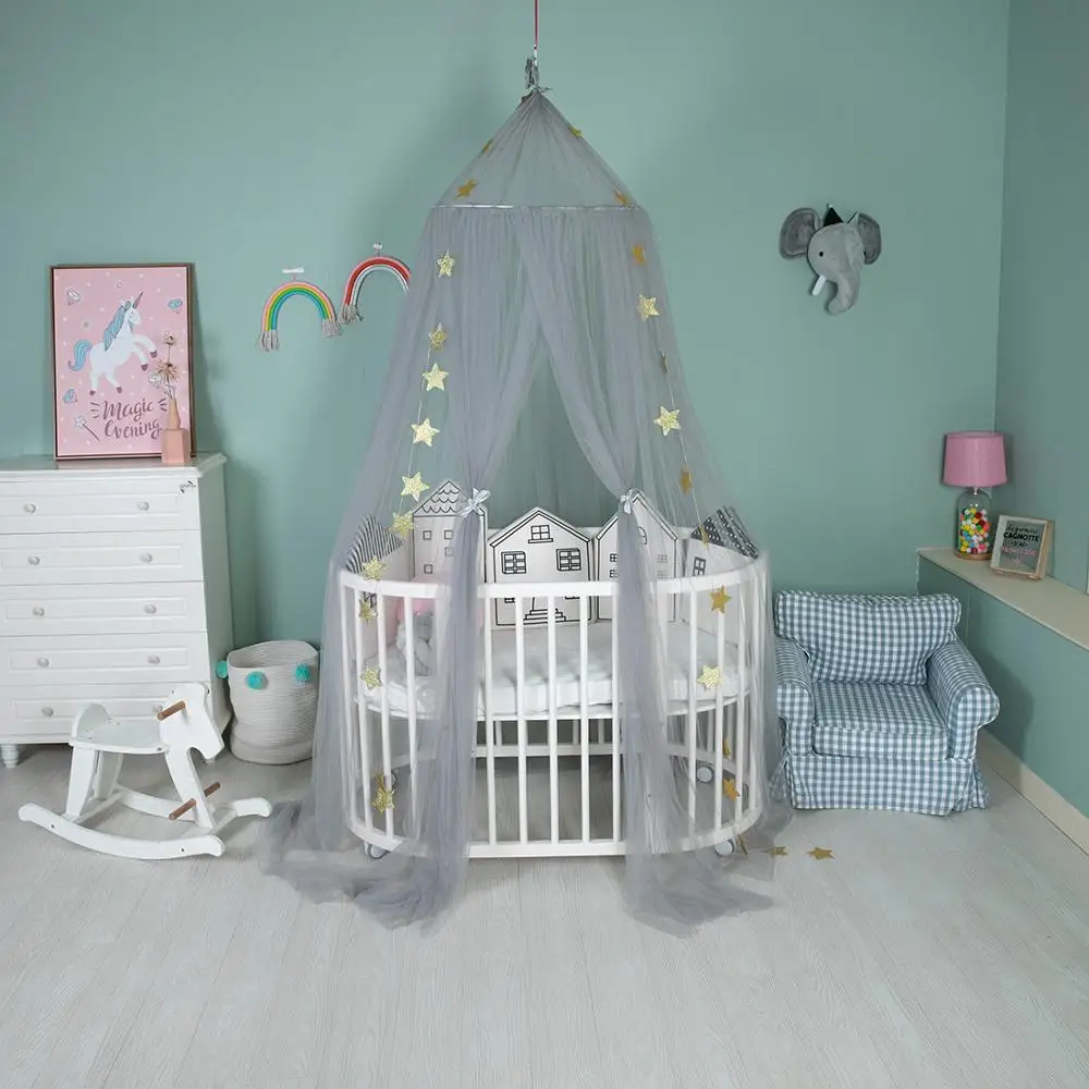 Детское постельное белье романтичная круглая москитная сетка подвесная