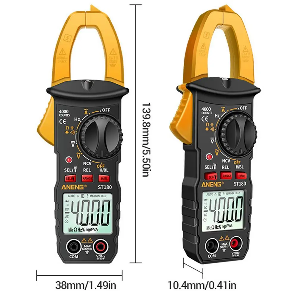 

Digital Clamp Multimeter Voltage High-precision Anti-burn Meter AC/DC Voltage Tester AC Current Hz Capacitance Universal